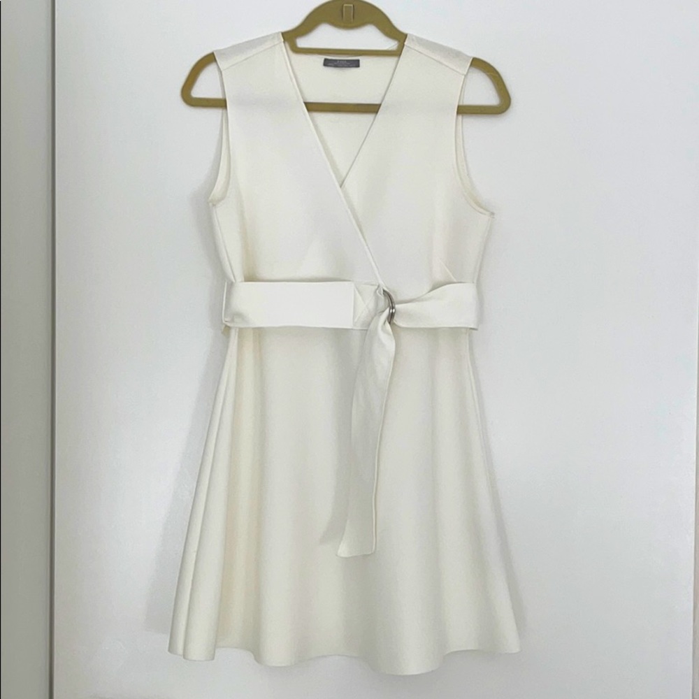 Zara Neoprene White Dress